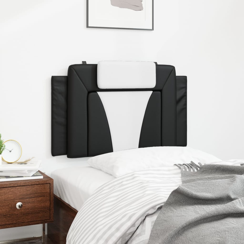 Hoofdbordkussen "Viana" 90 cm kunstleer zwart en wit is nu te koop bij PeponiXL, paradijselijk wonen!