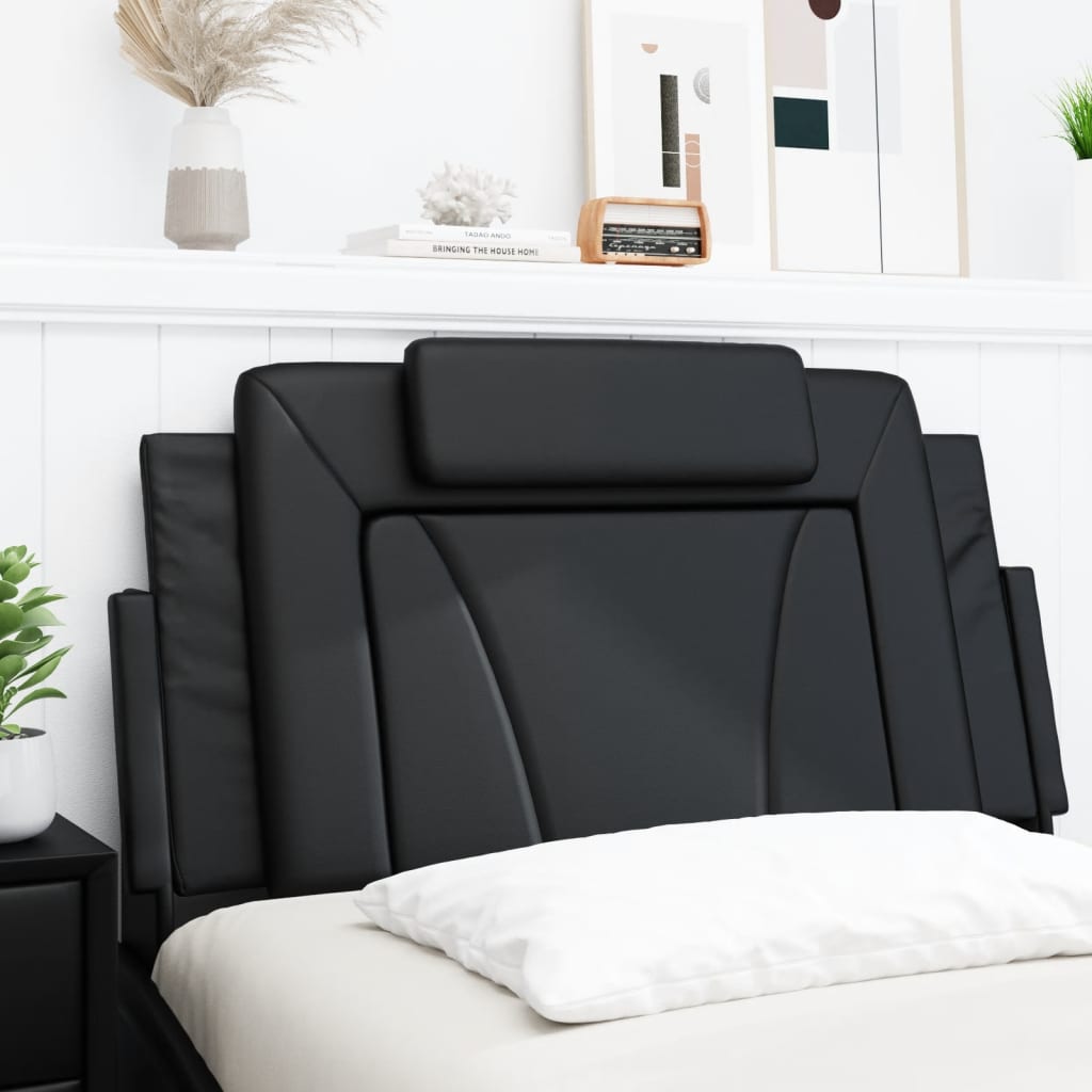 Hoofdbordkussen "Viana" 100 cm kunstleer zwart is nu te koop bij PeponiXL, paradijselijk wonen!