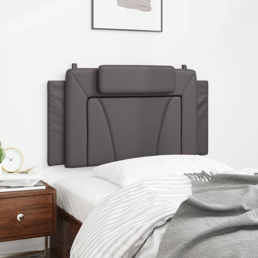 Hoofdbordkussen "Viana" 100 cm kunstleer grijs is nu te koop bij PeponiXL, paradijselijk wonen!