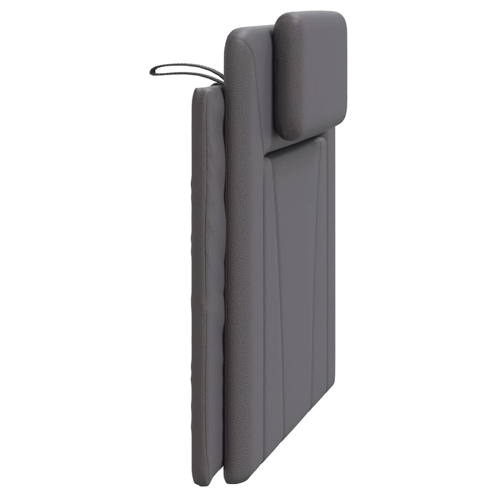Hoofdbordkussen "Viana" 100 cm kunstleer grijs is nu te koop bij PeponiXL, paradijselijk wonen!