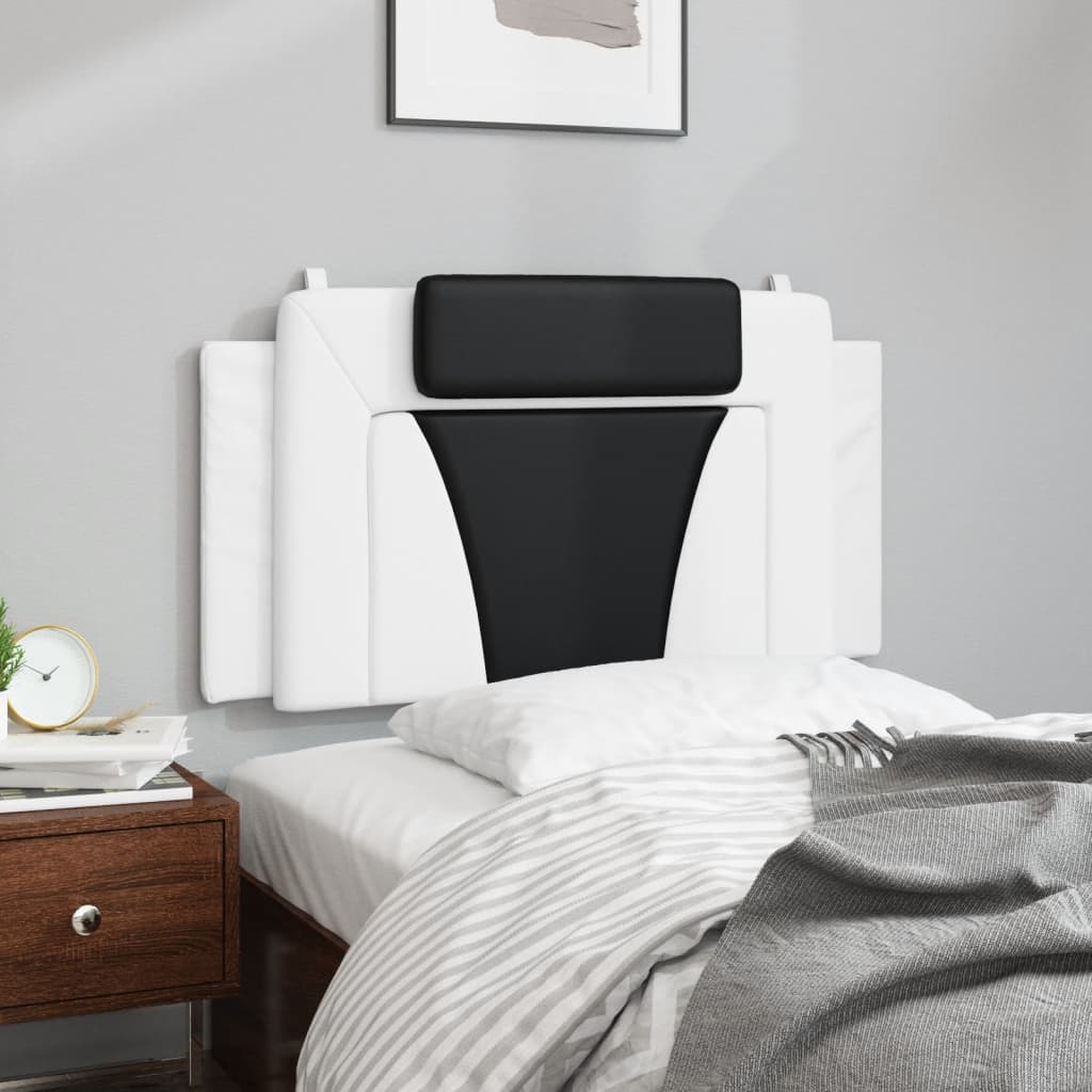 Hoofdbordkussen "Viana" 100 cm kunstleer wit en zwart is nu te koop bij PeponiXL, paradijselijk wonen!