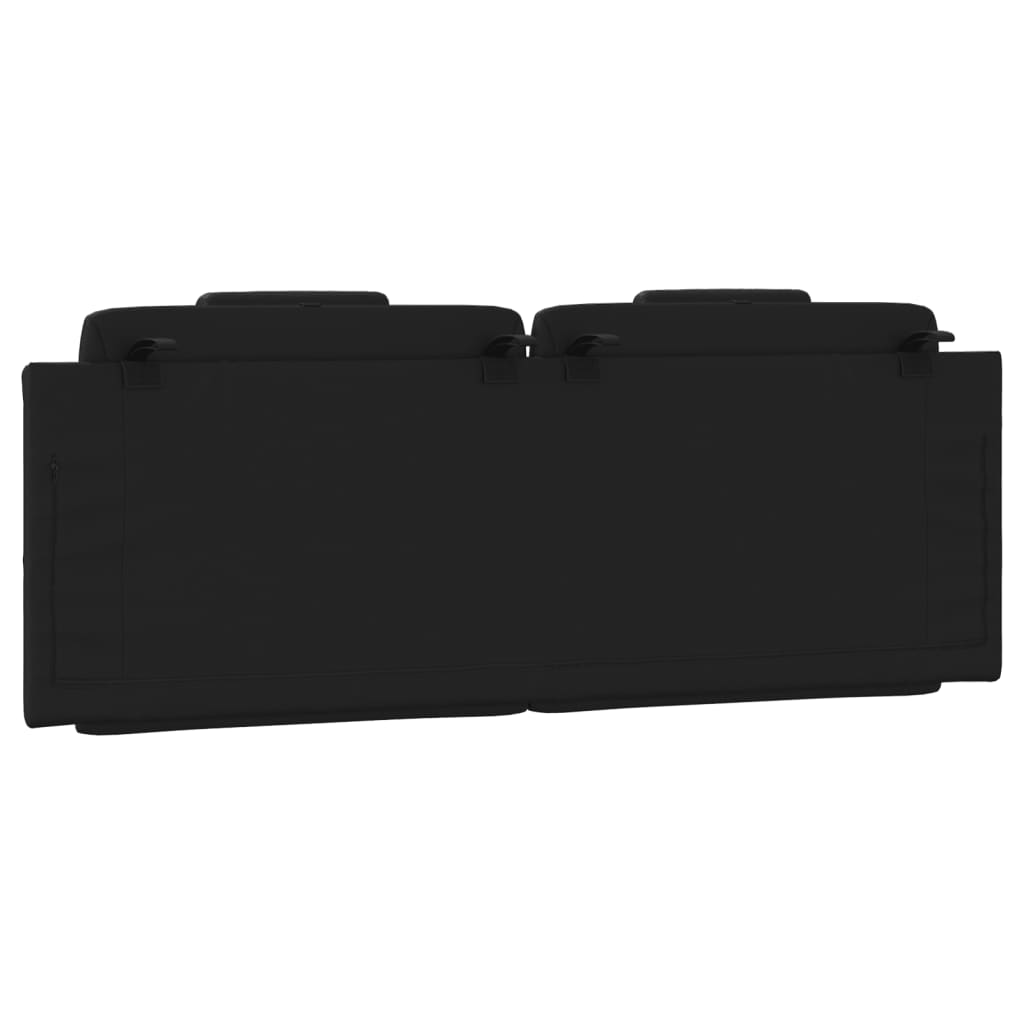 Hoofdbordkussen "Viana" 120 cm kunstleer zwart is nu te koop bij PeponiXL, paradijselijk wonen!