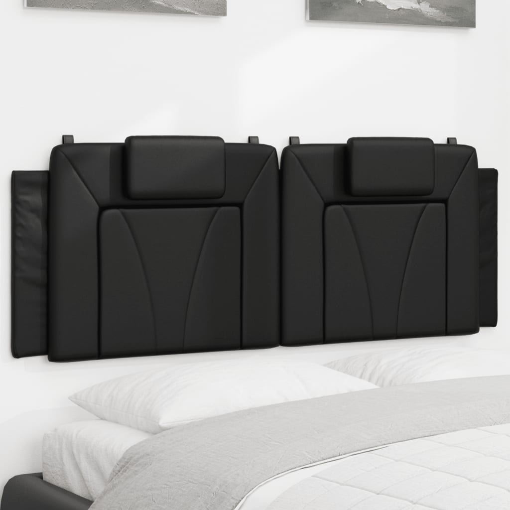 Hoofdbordkussen "Viana" 120 cm kunstleer zwart is nu te koop bij PeponiXL, paradijselijk wonen!