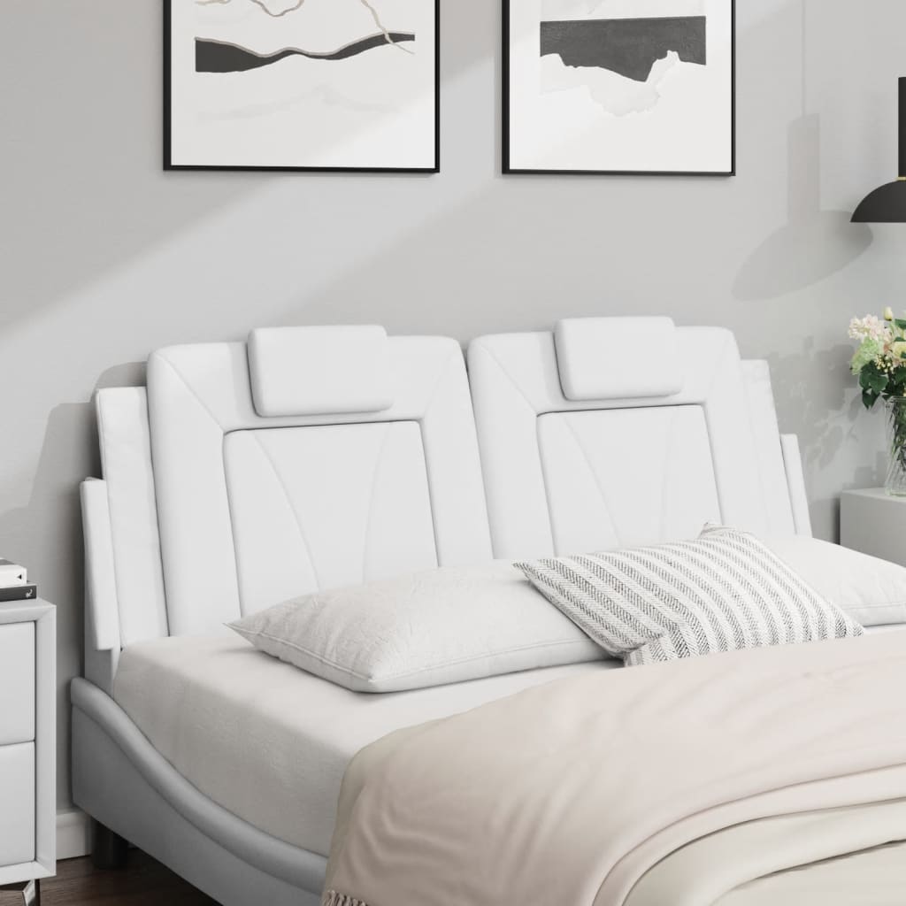 Hoofdbordkussen "Viana" 120 cm kunstleer wit is nu te koop bij PeponiXL, paradijselijk wonen!