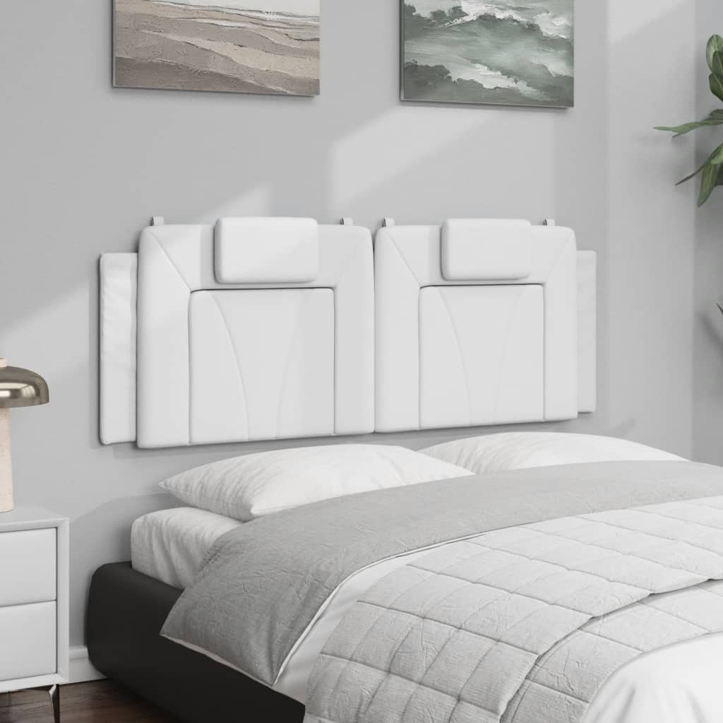 Hoofdbordkussen "Viana" 120 cm kunstleer wit is nu te koop bij PeponiXL, paradijselijk wonen!