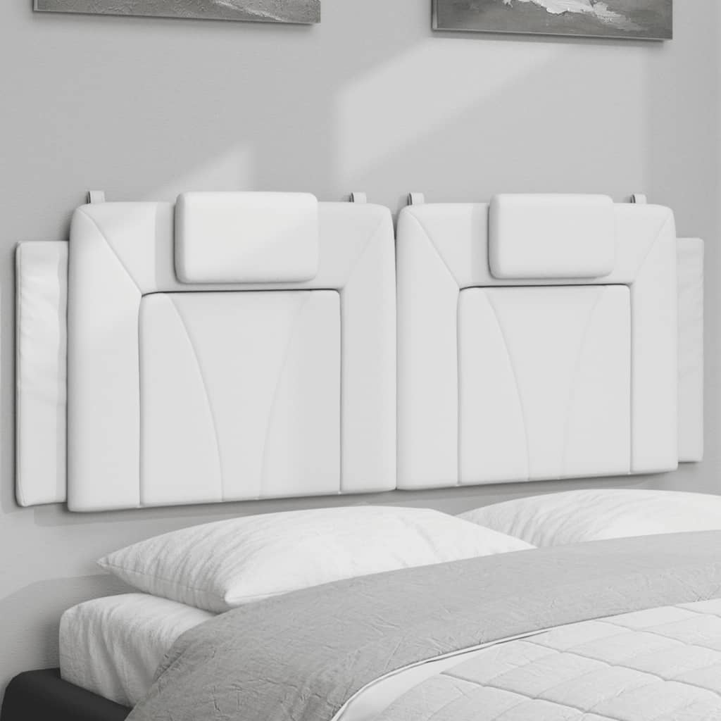 Hoofdbordkussen "Viana" 120 cm kunstleer wit is nu te koop bij PeponiXL, paradijselijk wonen!