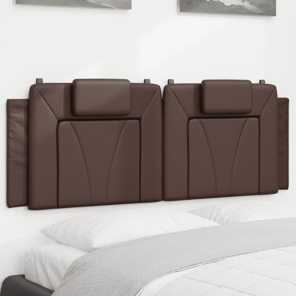 Hoofdbordkussen "Viana" 120 cm kunstleer bruin is nu te koop bij PeponiXL, paradijselijk wonen!