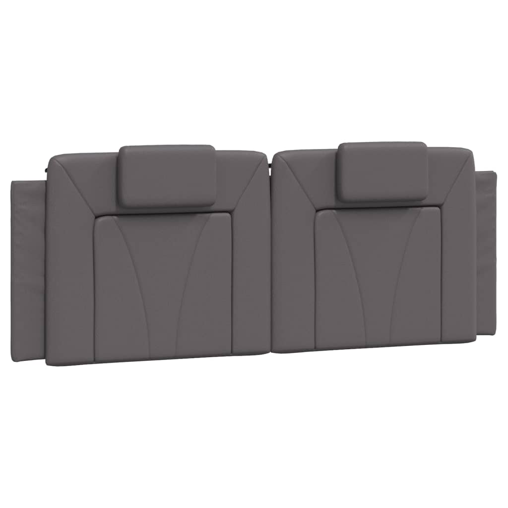 Hoofdbordkussen "Viana" 120 cm kunstleer grijs is nu te koop bij PeponiXL, paradijselijk wonen!
