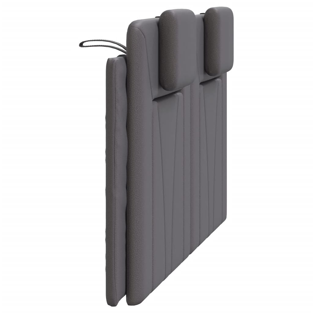 Hoofdbordkussen "Viana" 120 cm kunstleer grijs is nu te koop bij PeponiXL, paradijselijk wonen!