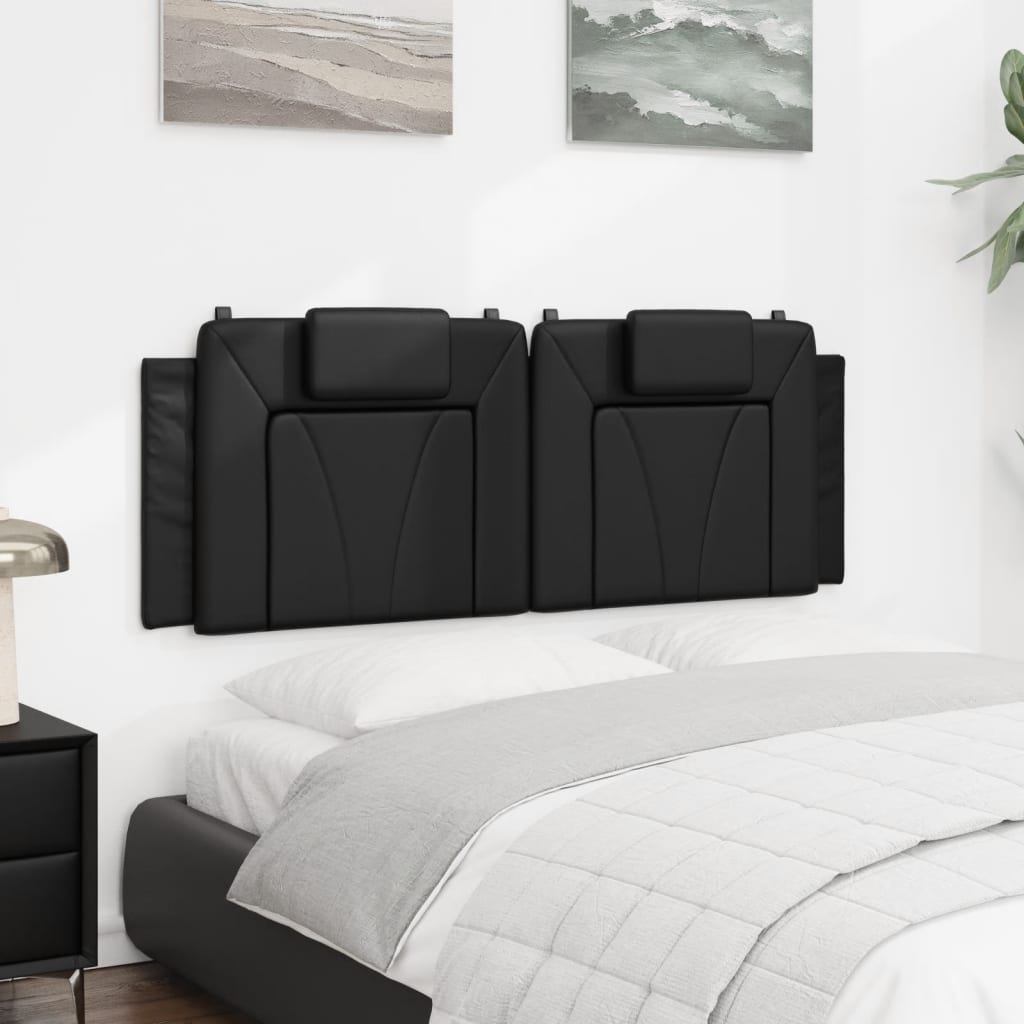 Hoofdbordkussen "Viana" 137 cm kunstleer zwart is nu te koop bij PeponiXL, paradijselijk wonen!