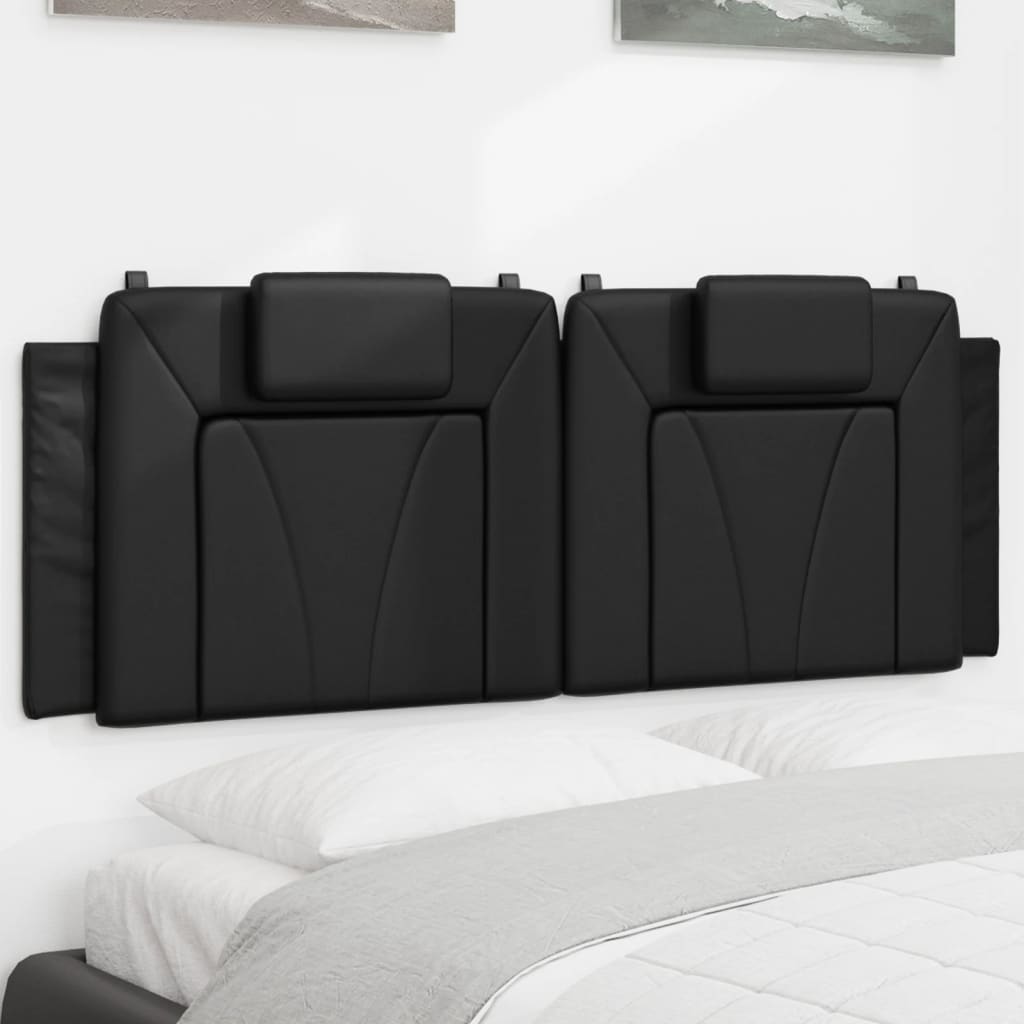 Hoofdbordkussen "Viana" 137 cm kunstleer zwart is nu te koop bij PeponiXL, paradijselijk wonen!