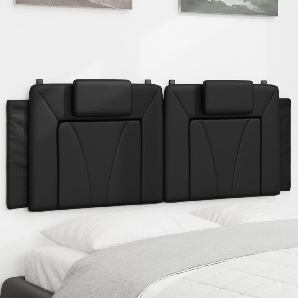 Hoofdbordkussen "Viana" 140 cm kunstleer zwart is nu te koop bij PeponiXL, paradijselijk wonen!