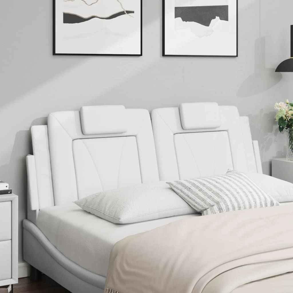 Hoofdbordkussen "Viana" 140 cm kunstleer wit is nu te koop bij PeponiXL, paradijselijk wonen!