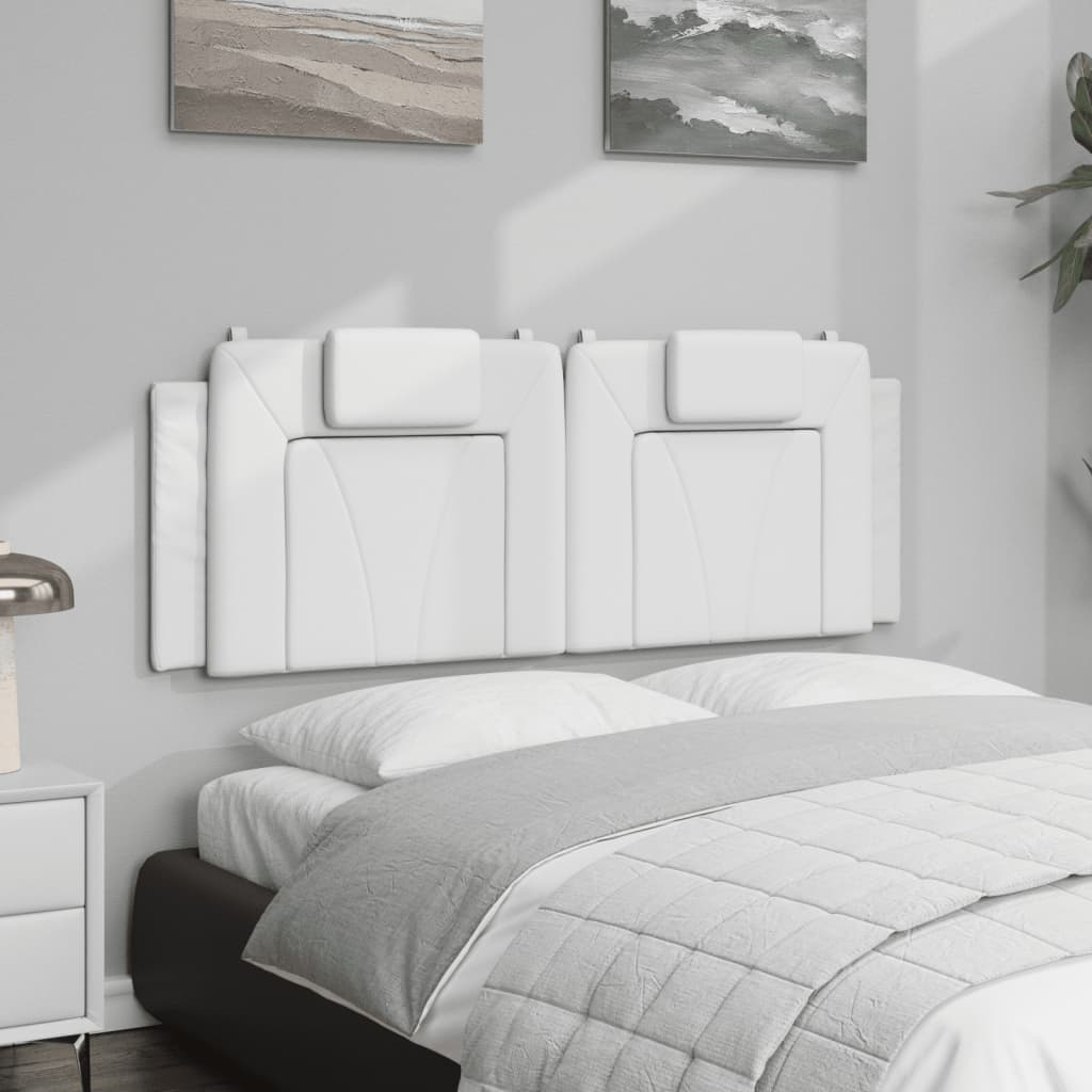Hoofdbordkussen "Viana" 140 cm kunstleer wit is nu te koop bij PeponiXL, paradijselijk wonen!