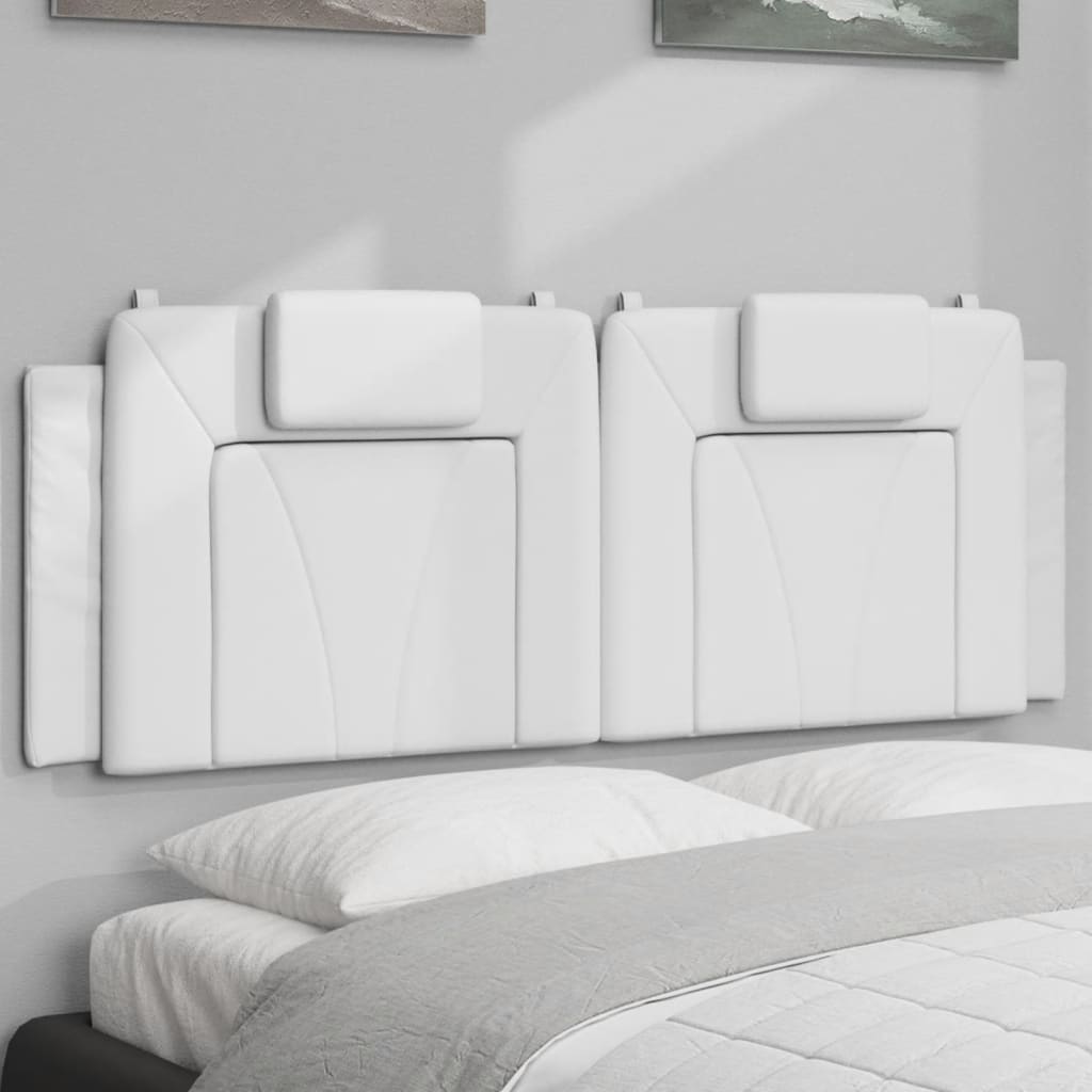 Hoofdbordkussen "Viana" 140 cm kunstleer wit is nu te koop bij PeponiXL, paradijselijk wonen!