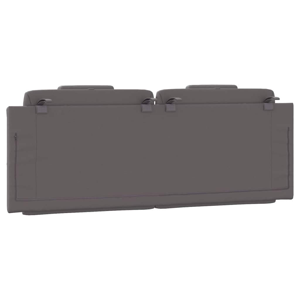 Hoofdbordkussen "Viana" 140 cm kunstleer grijs is nu te koop bij PeponiXL, paradijselijk wonen!