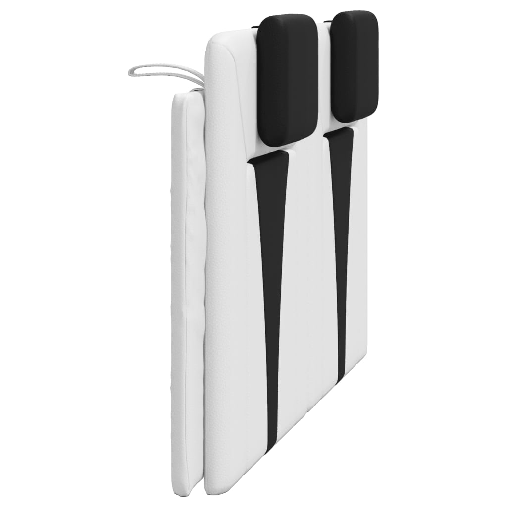 Hoofdbordkussen "Viana" 140 cm kunstleer wit en zwart is nu te koop bij PeponiXL, paradijselijk wonen!