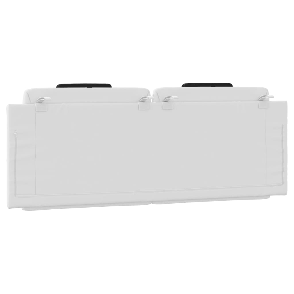 Hoofdbordkussen "Viana" 140 cm kunstleer wit en zwart is nu te koop bij PeponiXL, paradijselijk wonen!