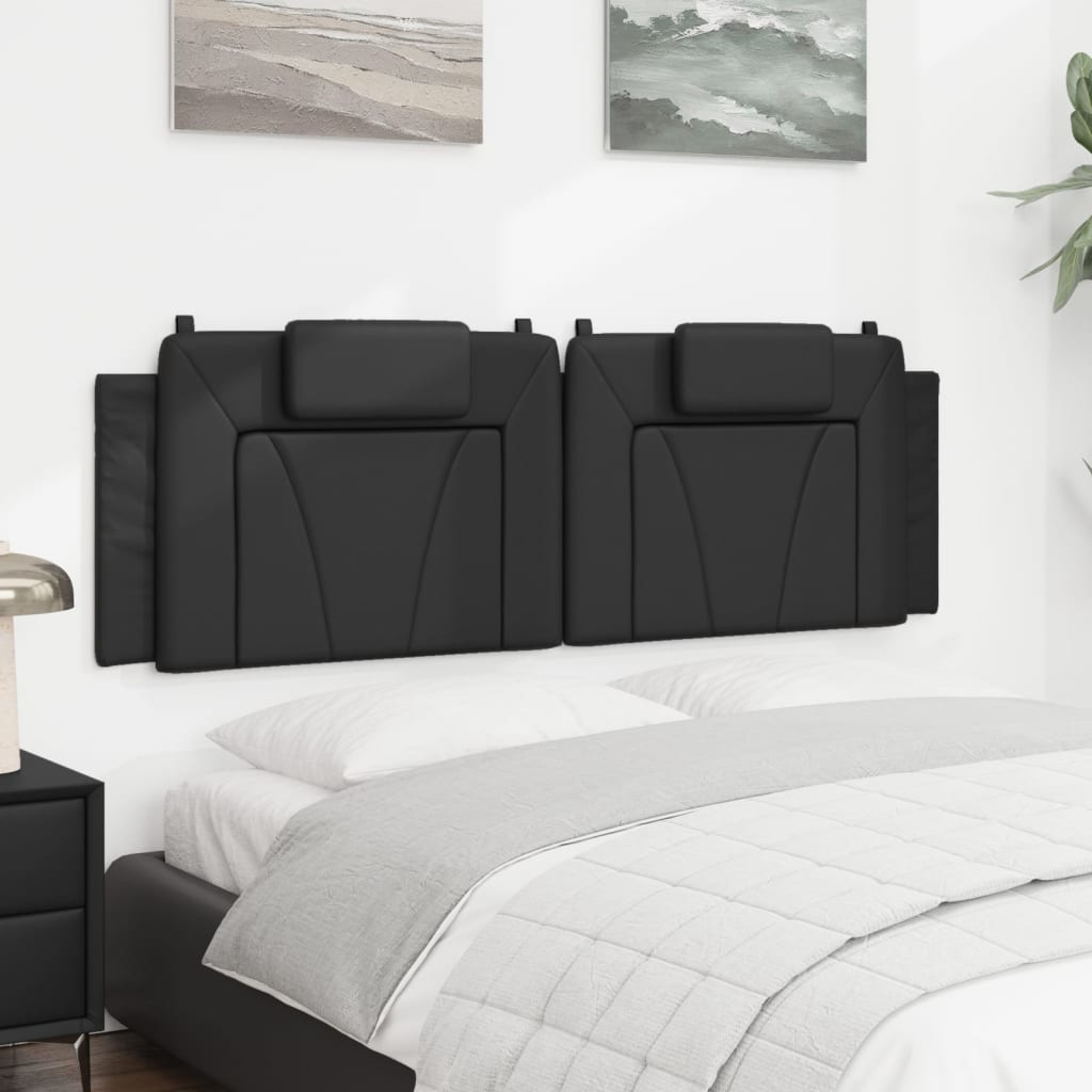 Hoofdbordkussen "Viana" 160 cm kunstleer zwart is nu te koop bij PeponiXL, paradijselijk wonen!