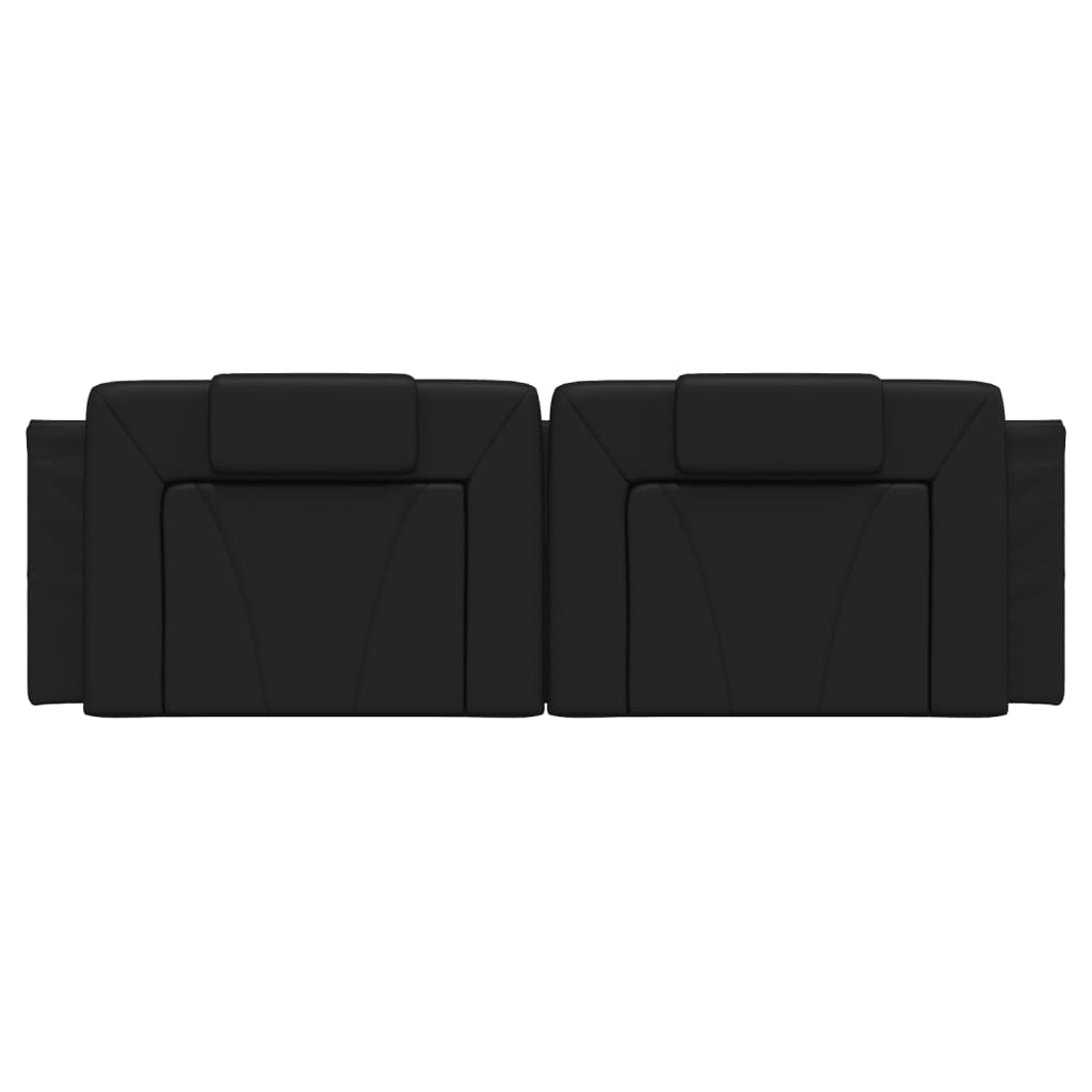 Hoofdbordkussen "Viana" 160 cm kunstleer zwart is nu te koop bij PeponiXL, paradijselijk wonen!