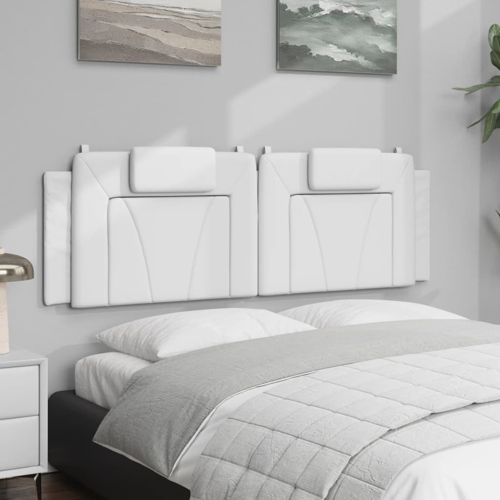 Hoofdbordkussen "Viana" 160 cm kunstleer wit is nu te koop bij PeponiXL, paradijselijk wonen!