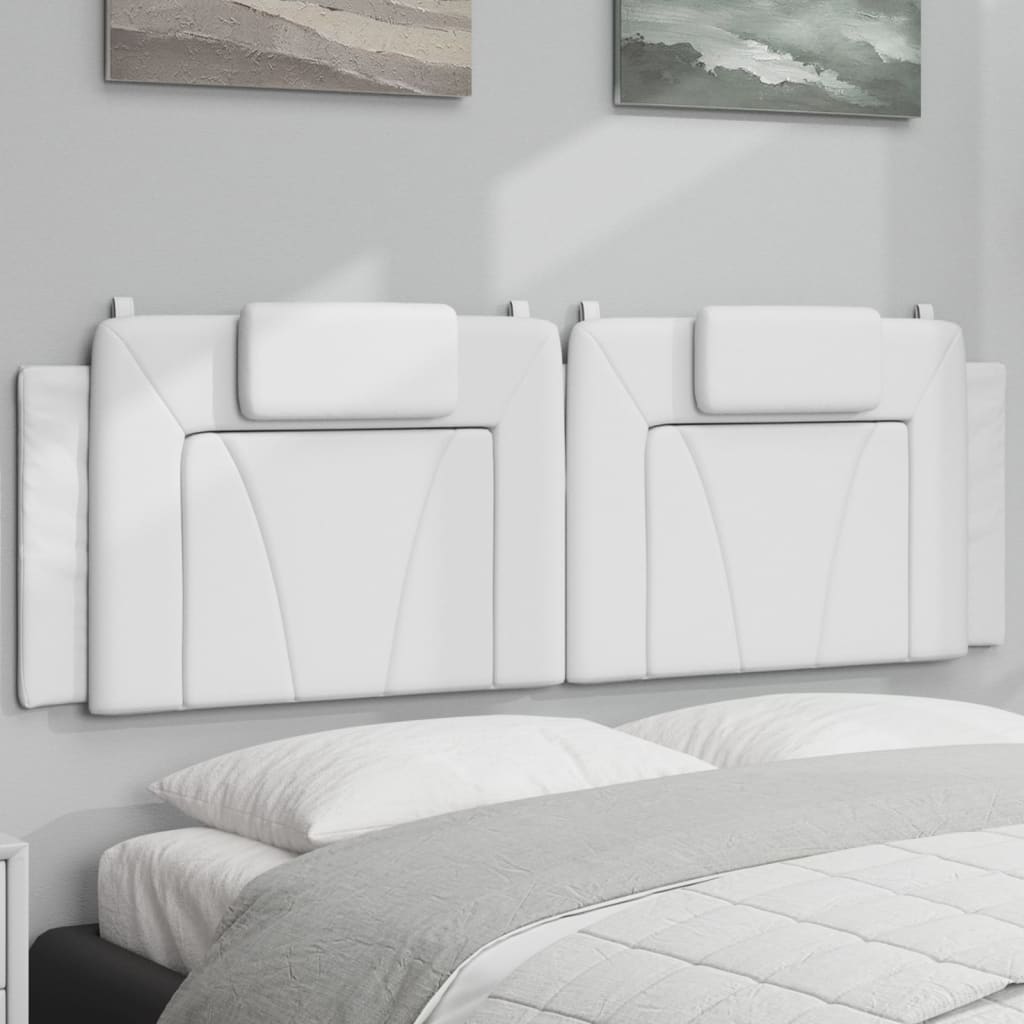 Hoofdbordkussen "Viana" 160 cm kunstleer wit is nu te koop bij PeponiXL, paradijselijk wonen!