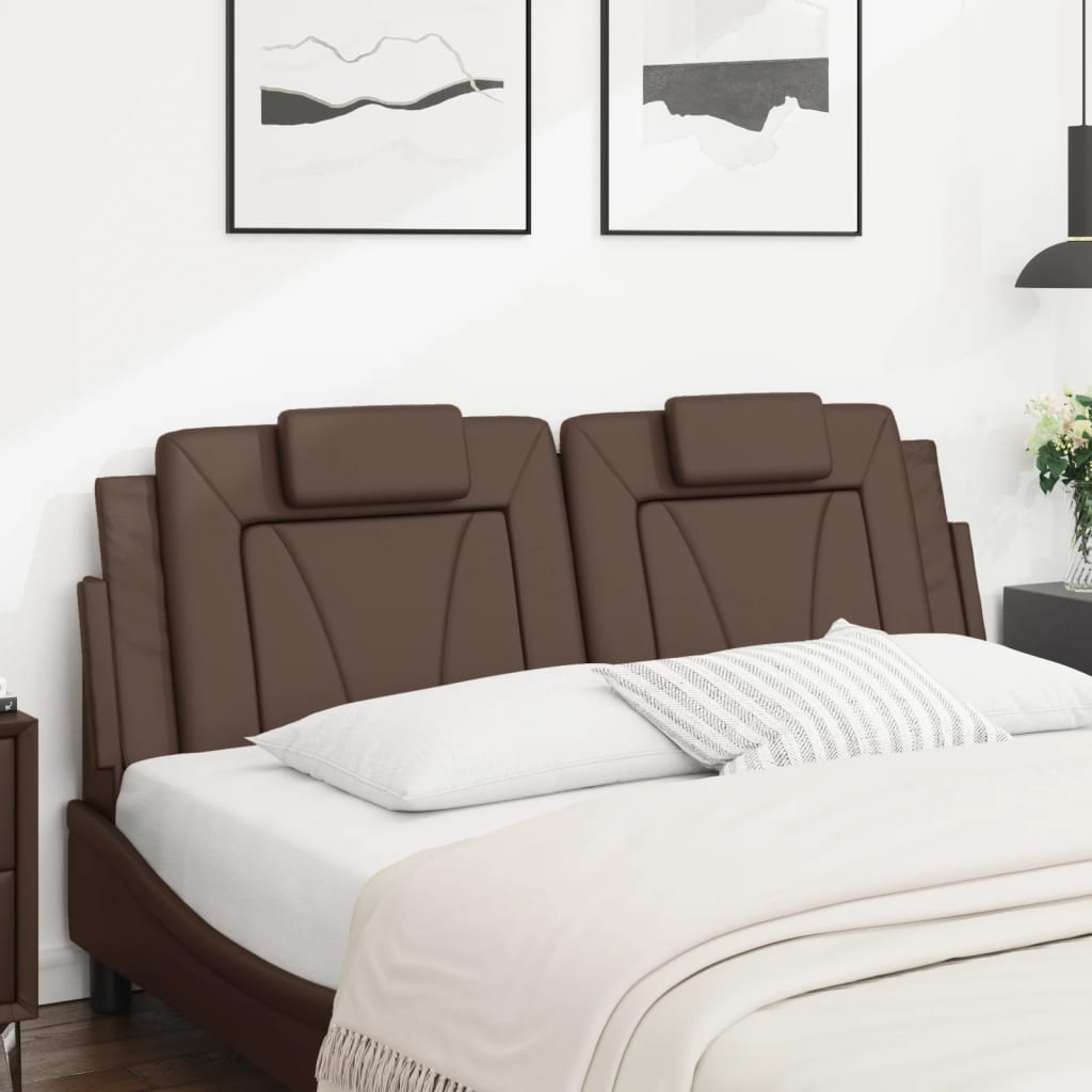 Hoofdbordkussen "Viana" 160 cm kunstleer bruin is nu te koop bij PeponiXL, paradijselijk wonen!