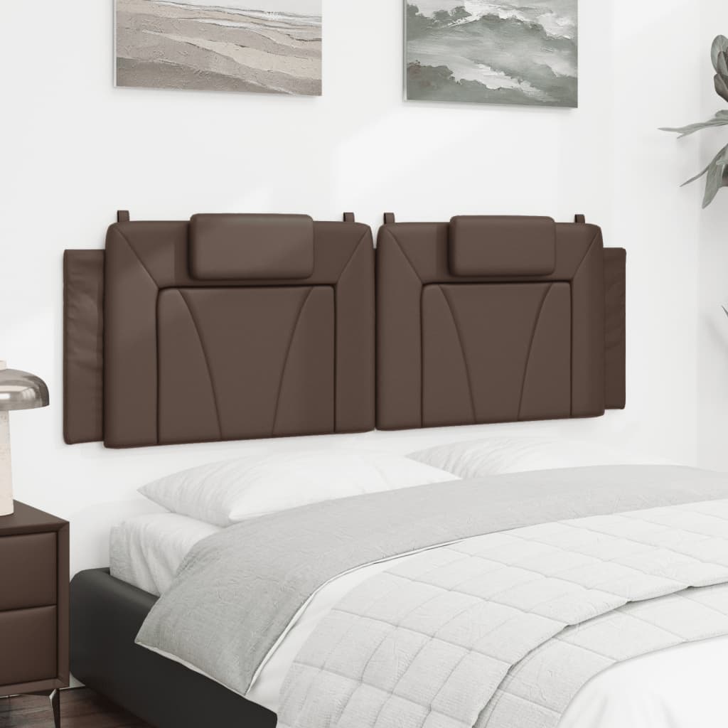 Hoofdbordkussen "Viana" 160 cm kunstleer bruin is nu te koop bij PeponiXL, paradijselijk wonen!