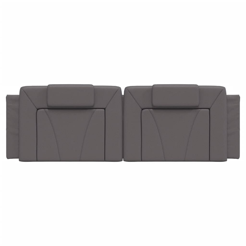 Hoofdbordkussen "Viana" 160 cm kunstleer grijs is nu te koop bij PeponiXL, paradijselijk wonen!