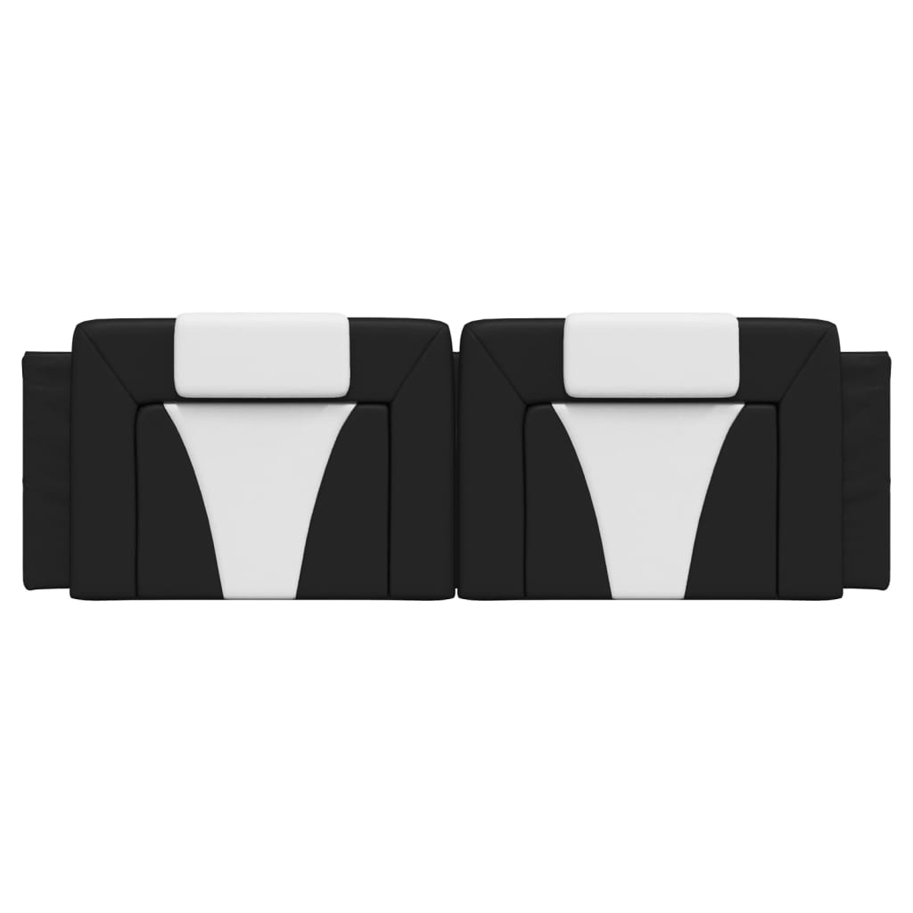 Hoofdbordkussen "Viana" 160 cm kunstleer zwart en wit is nu te koop bij PeponiXL, paradijselijk wonen!