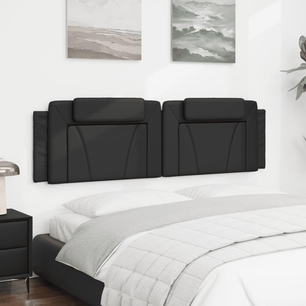 Hoofdbordkussen "Viana" 180 cm kunstleer zwart is nu te koop bij PeponiXL, paradijselijk wonen!