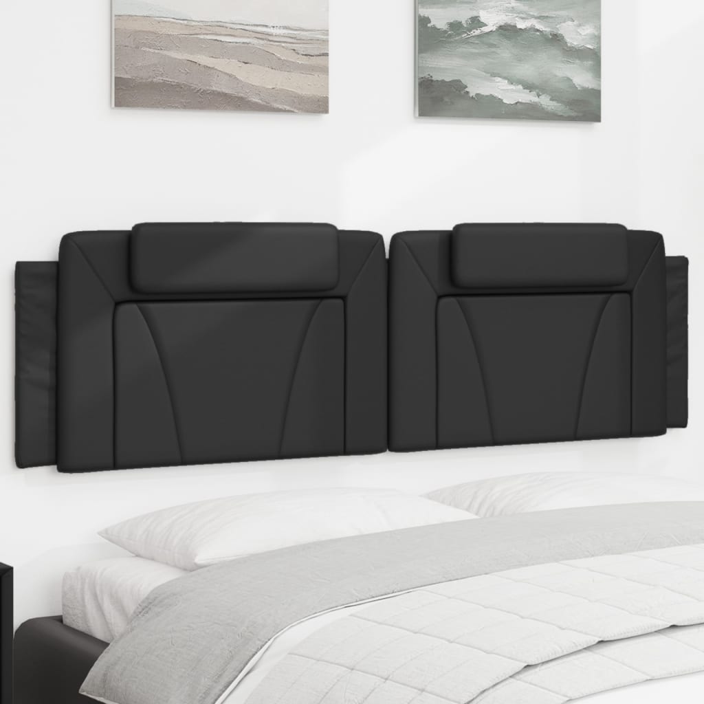 Hoofdbordkussen "Viana" 180 cm kunstleer zwart is nu te koop bij PeponiXL, paradijselijk wonen!