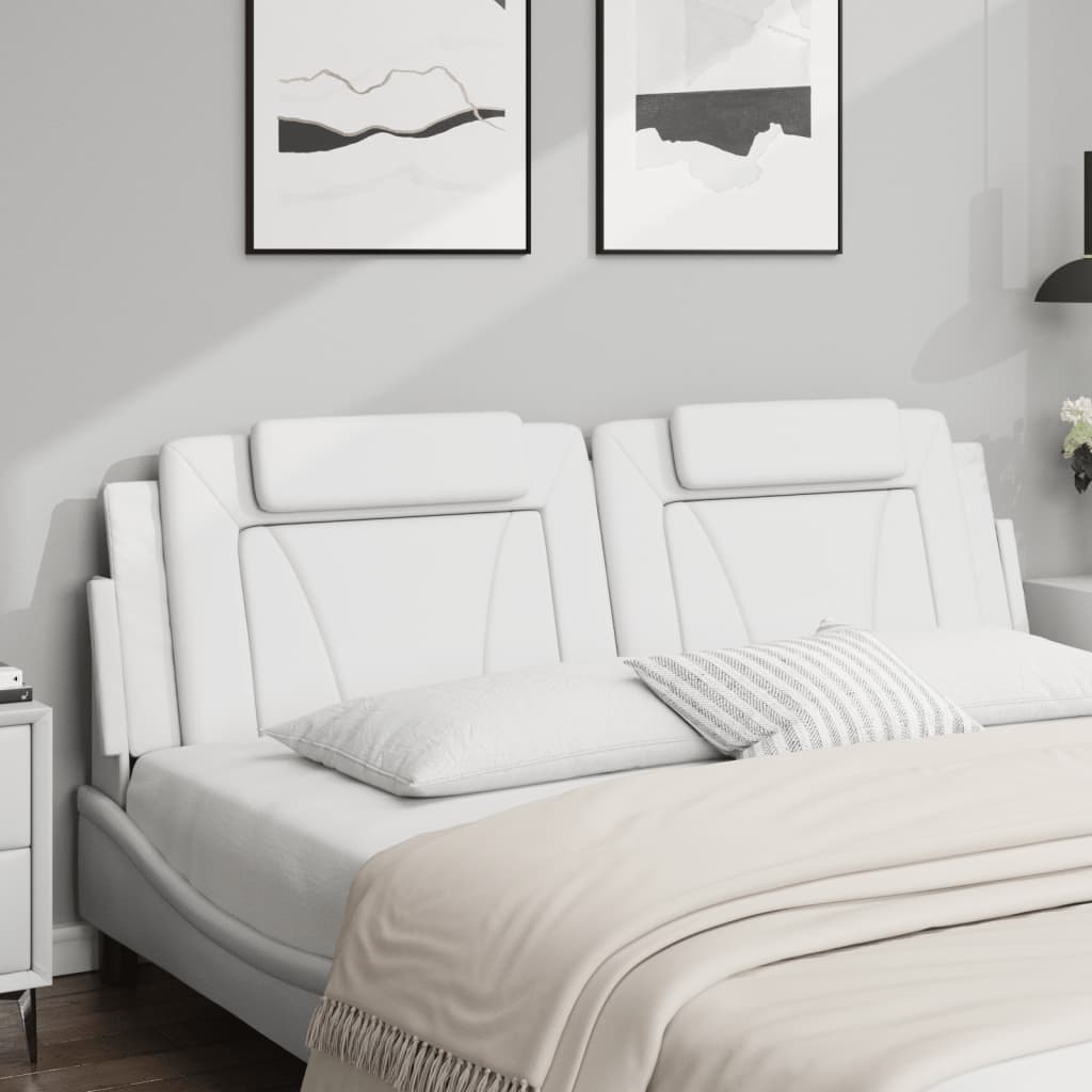 Hoofdbordkussen "Viana" 180 cm kunstleer wit is nu te koop bij PeponiXL, paradijselijk wonen!