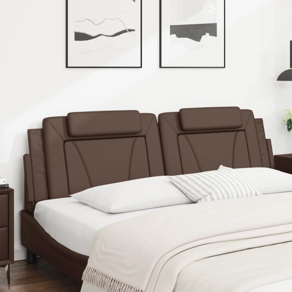 Hoofdbordkussen "Viana" 180 cm kunstleer bruin is nu te koop bij PeponiXL, paradijselijk wonen!