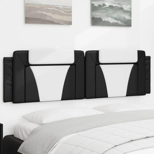 Hoofdbordkussen "Viana" 180 cm kunstleer zwart en wit is nu te koop bij PeponiXL, paradijselijk wonen!
