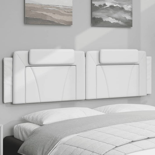 Hoofdbordkussen "Viana" 183 cm kunstleer wit is nu te koop bij PeponiXL, paradijselijk wonen!