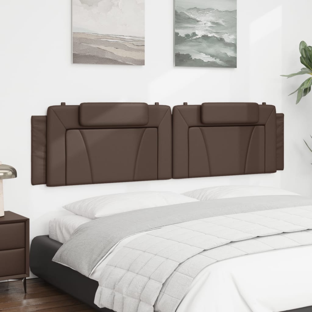 Hoofdbordkussen "Viana" 200 cm kunstleer bruin is nu te koop bij PeponiXL, paradijselijk wonen!