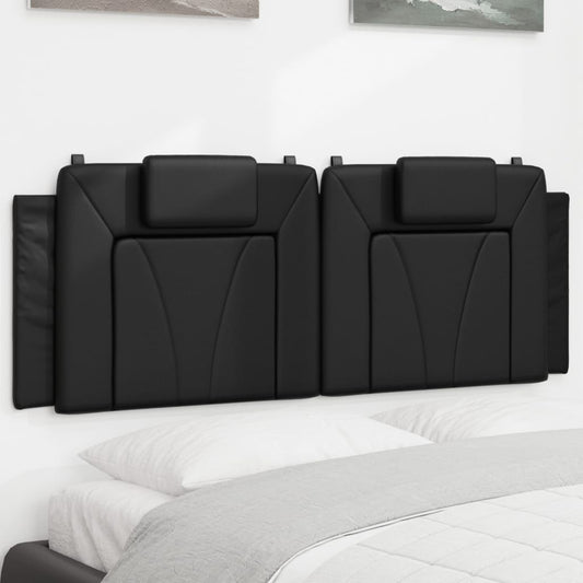 Hoofdbordkussen "Viana" 152 cm kunstleer zwart is nu te koop bij PeponiXL, paradijselijk wonen!