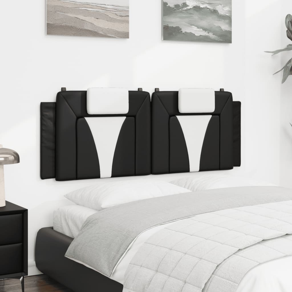 Hoofdbordkussen "Viana" 152 cm kunstleer zwart en wit is nu te koop bij PeponiXL, paradijselijk wonen!