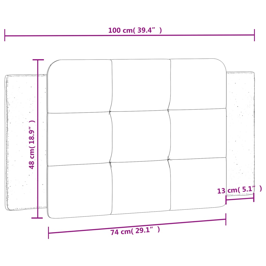 Hoofdbordkussen "Zadar" 100 cm kunstleer bruin is nu te koop bij PeponiXL, paradijselijk wonen!