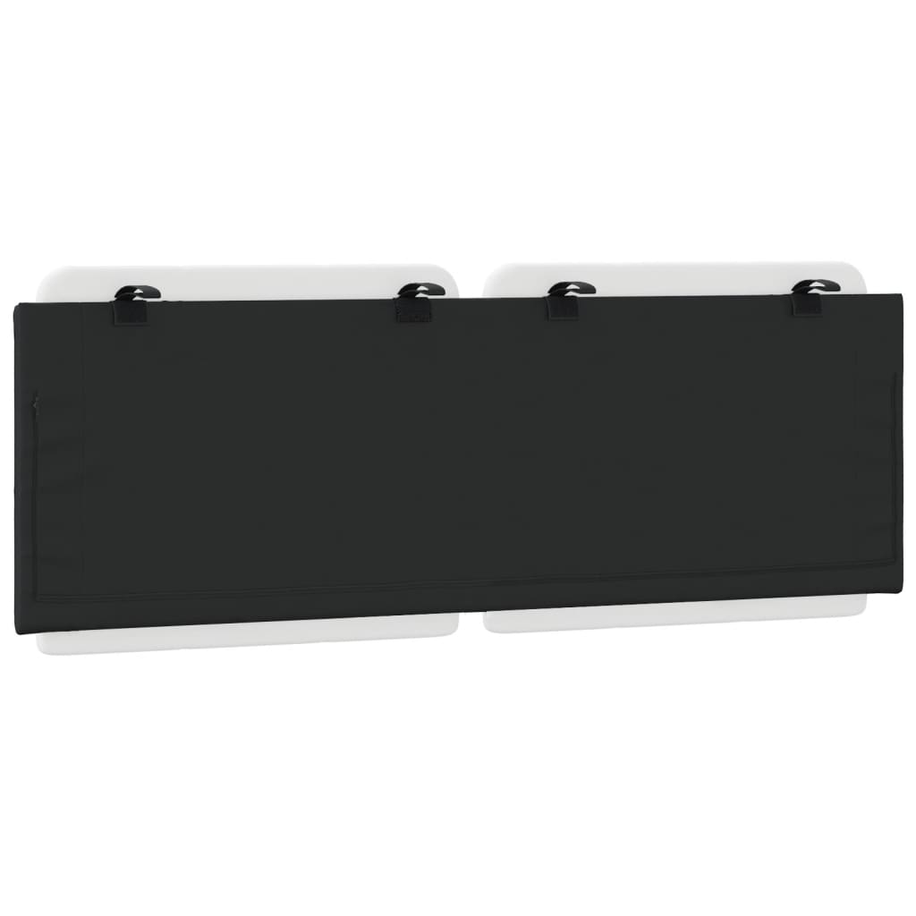 Hoofdbordkussen "Zadar" 120 cm kunstleer wit en zwart is nu te koop bij PeponiXL, paradijselijk wonen!