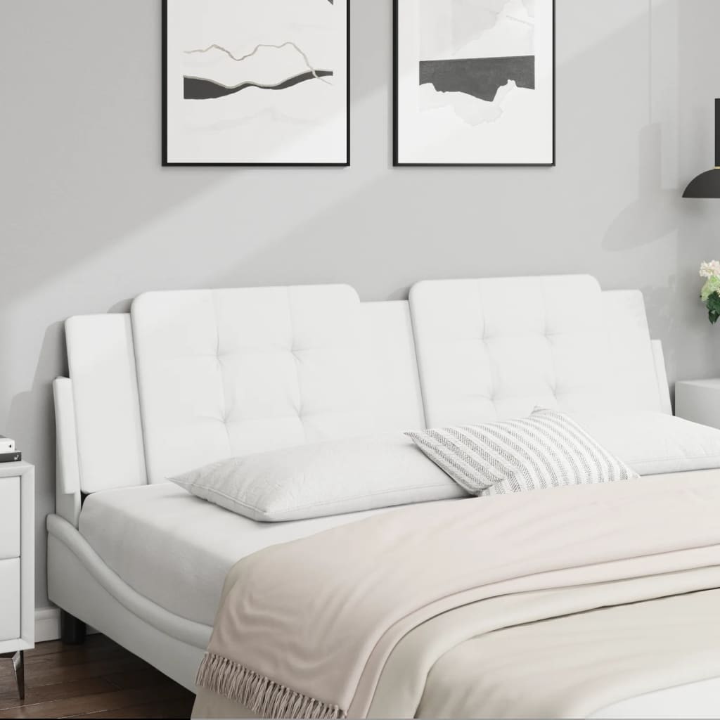 Hoofdbordkussen "Zadar" 180 cm kunstleer wit is nu te koop bij PeponiXL, paradijselijk wonen!