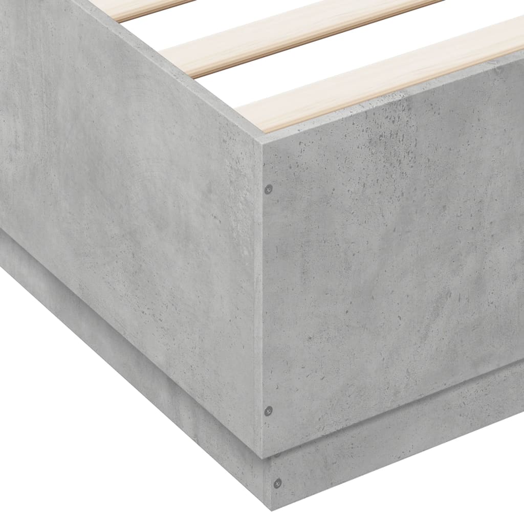 Bedframe bewerkt hout betongrijs 150x200 cm is nu te koop bij PeponiXL, paradijselijk wonen!