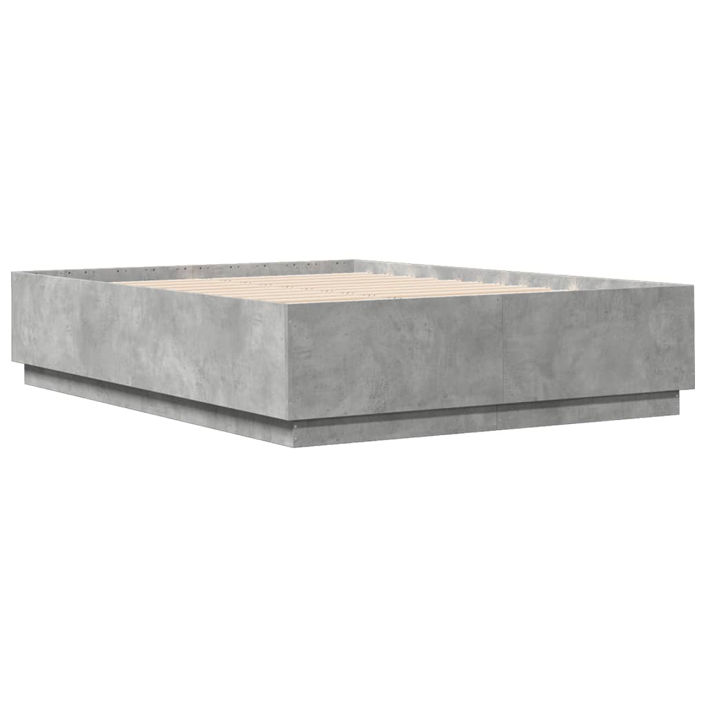 Bedframe bewerkt hout betongrijs 120x200 cm is nu te koop bij PeponiXL, paradijselijk wonen!