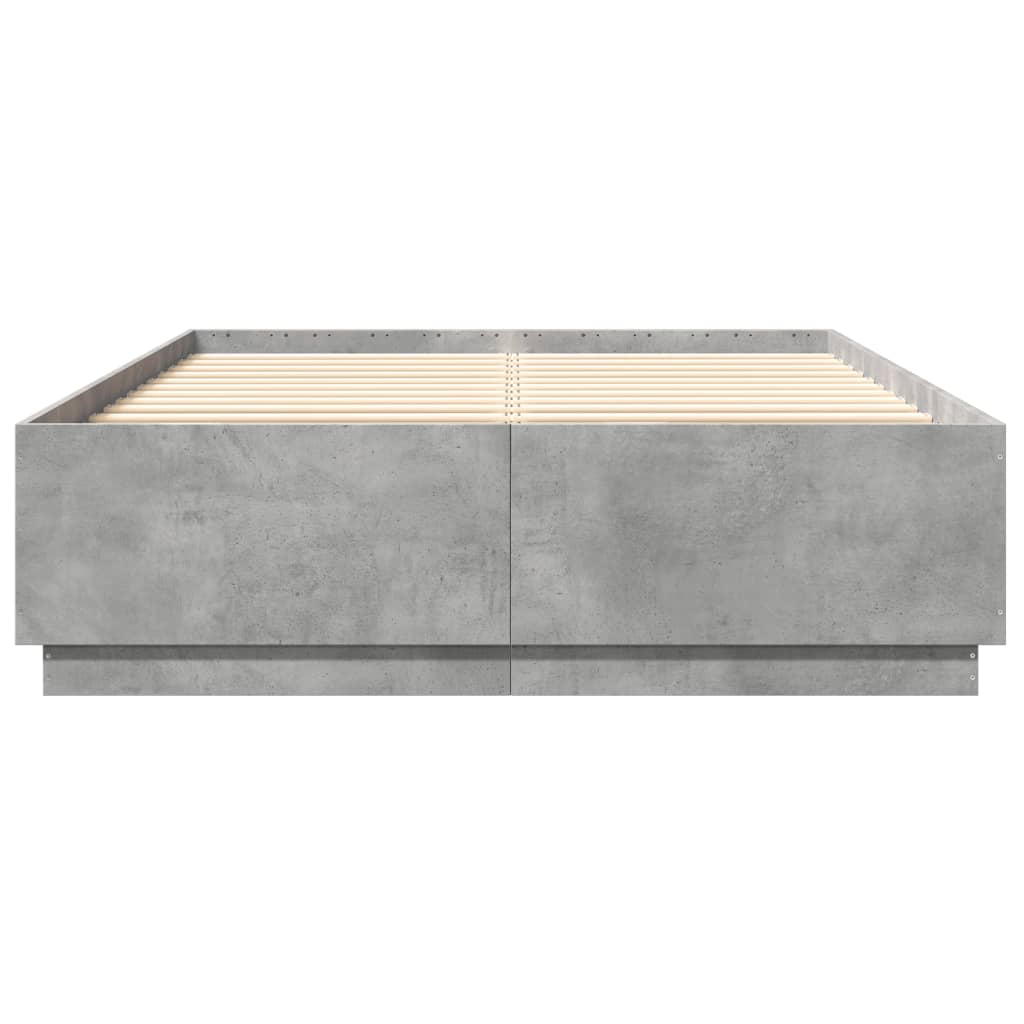 Bedframe bewerkt hout betongrijs 120x200 cm is nu te koop bij PeponiXL, paradijselijk wonen!