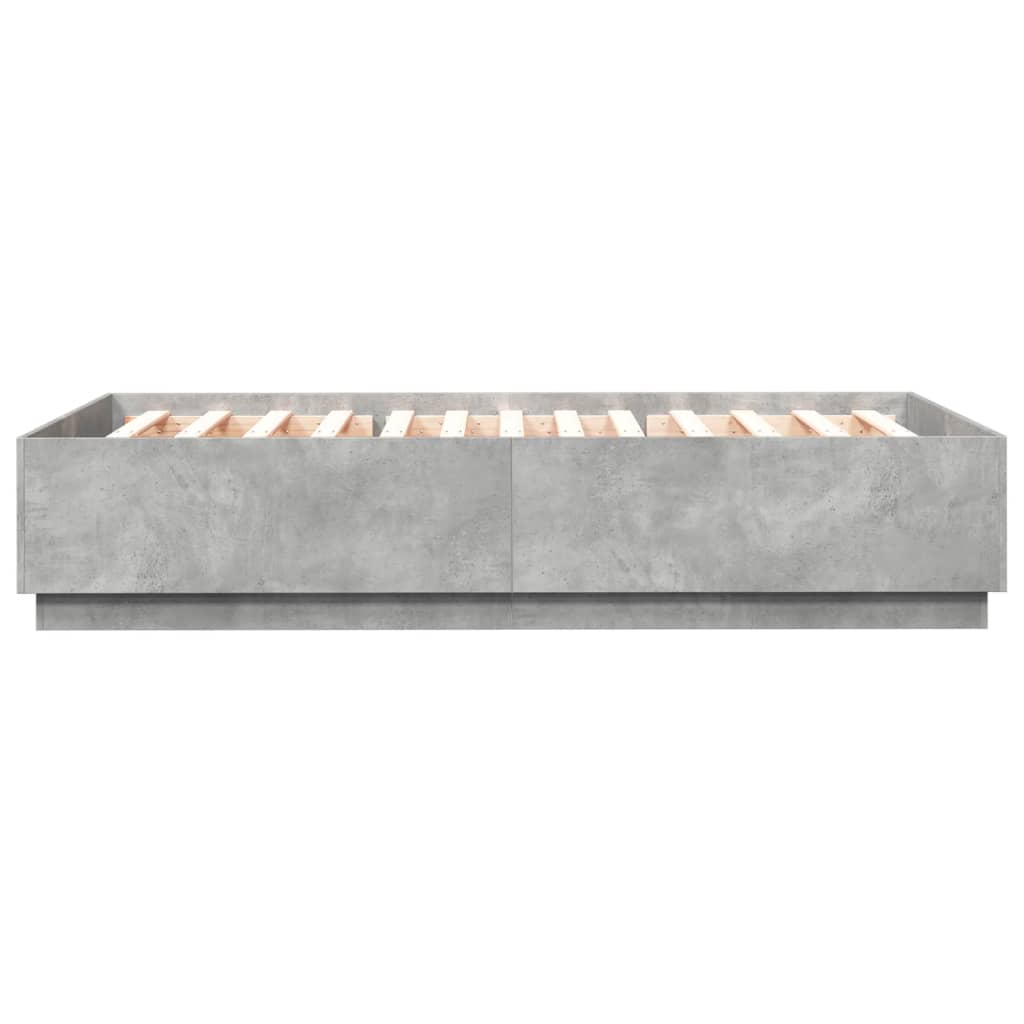 Bedframe bewerkt hout betongrijs 120x200 cm is nu te koop bij PeponiXL, paradijselijk wonen!