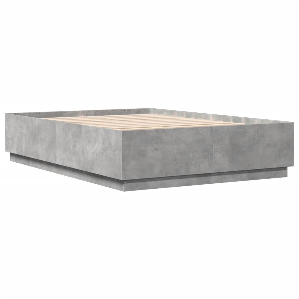 Bedframe bewerkt hout betongrijs 120x200 cm is nu te koop bij PeponiXL, paradijselijk wonen!