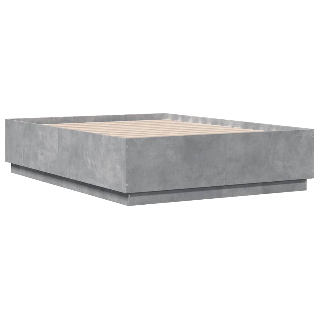 Bedframe bewerkt hout betongrijs 140x190 cm is nu te koop bij PeponiXL, paradijselijk wonen!