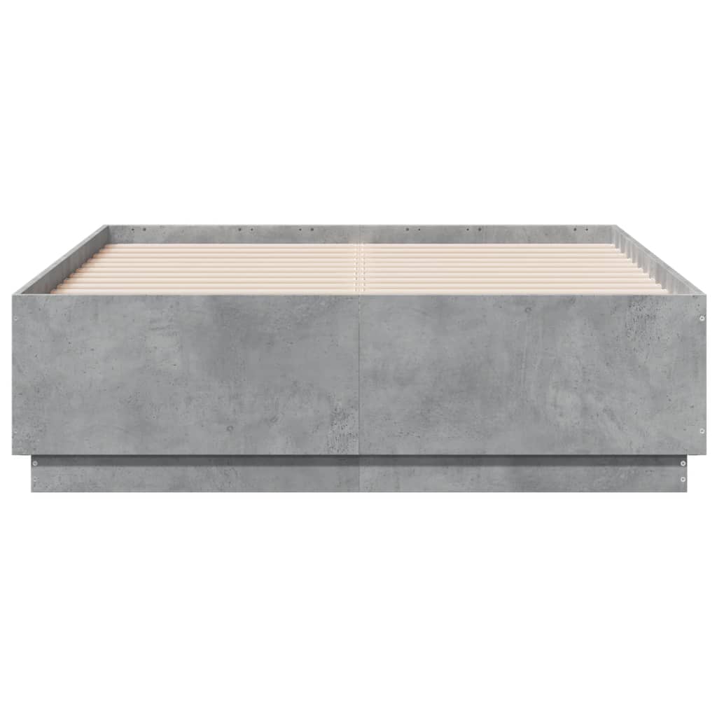 Bedframe bewerkt hout betongrijs 140x190 cm is nu te koop bij PeponiXL, paradijselijk wonen!