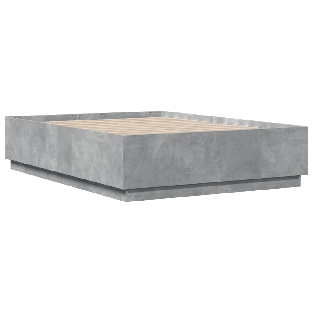 Bedframe bewerkt hout betongrijs 140x190 cm is nu te koop bij PeponiXL, paradijselijk wonen!